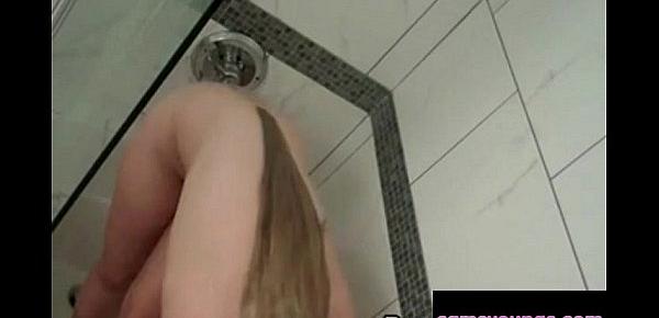  Hot Blonde Naked a Shower Spy Cam Porn